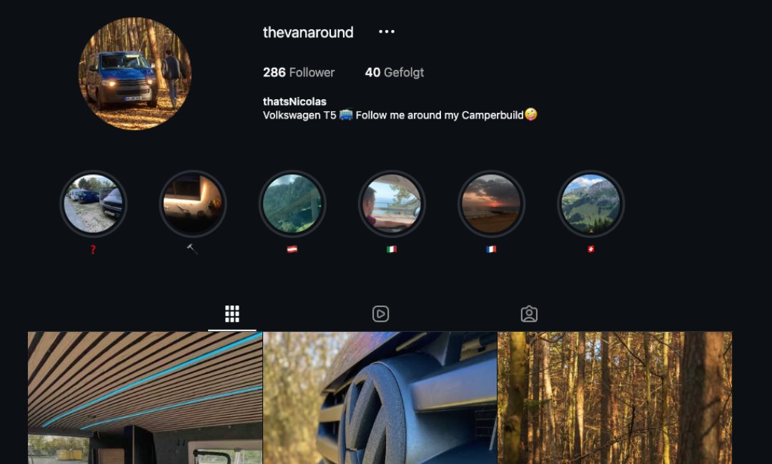 Instagram-Profil TheVanAround